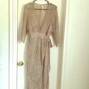 Gold high low dress